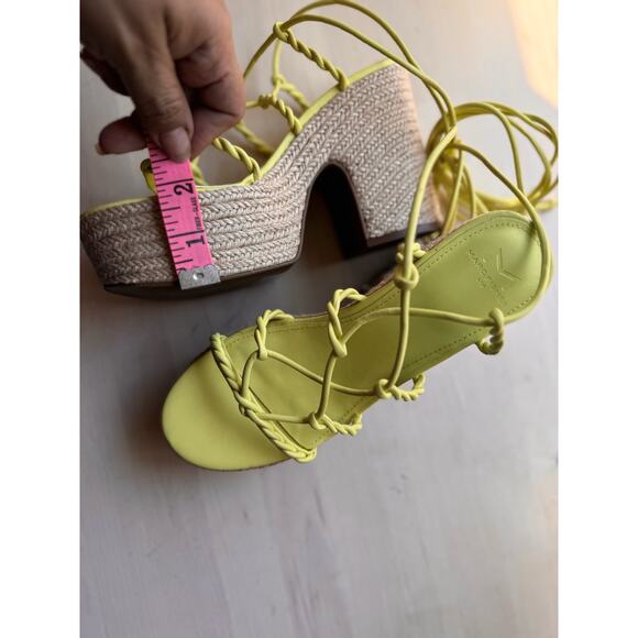 MARC FISHER LTD Oliver Platform Sandal In Light Green size 6 - Picture 8 of 10